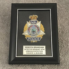 Black framed Embroidered Plaque